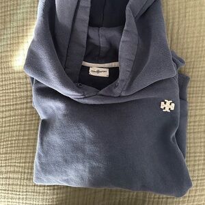 Tory Sport Navy Embroidered Logo Sweatshirt Hoodie